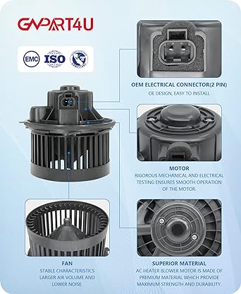 GVPART4U Blower Motor Front 20002 2002 2002 2003 2005 2005 2005 2005 Chevroletho Sylvalard Avavarado Subarban 2000-2006 GMC Sierra Ukon 2003-2006 Cadillac Escaled Automatic climate control