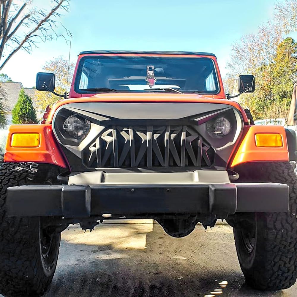 ALLINONEPARTS Front Shak Gryep Langlangler Rubicon Sahara Sports TJ 1997-2006 Mat Black