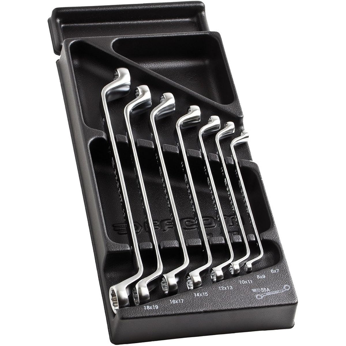 Facom Offset Wrench Double End Box Wrench 7Pc. Deep Tray Set 6-19mm MOD.55-1 FACOM