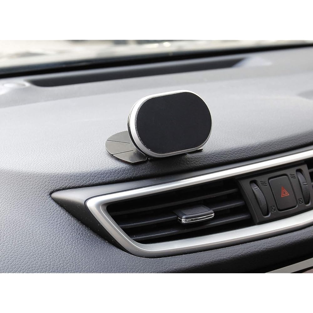 Kashimura Compatible with Tablets, Car Holder, Strong Magnet, For Air Outlets, For Dashboards, For Headrests, Smartphone Holder, Securely Holds, Installs With One Hand, Easy Installation, Magnetic Car Holder NAT-61