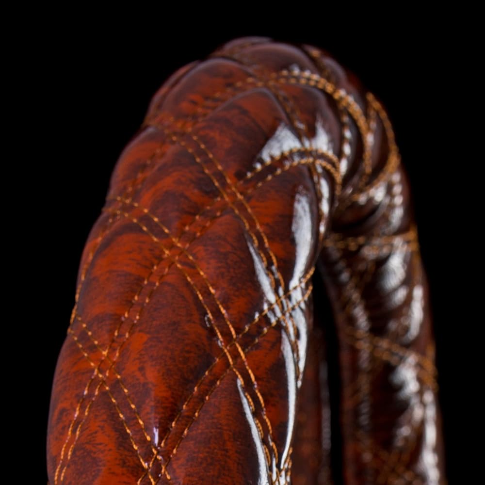 Miyabi Miyabi Extra Thick Handle Cover Wood Diamond Double Stitch Diamond 2HL Brown HC-WD-2HLBR