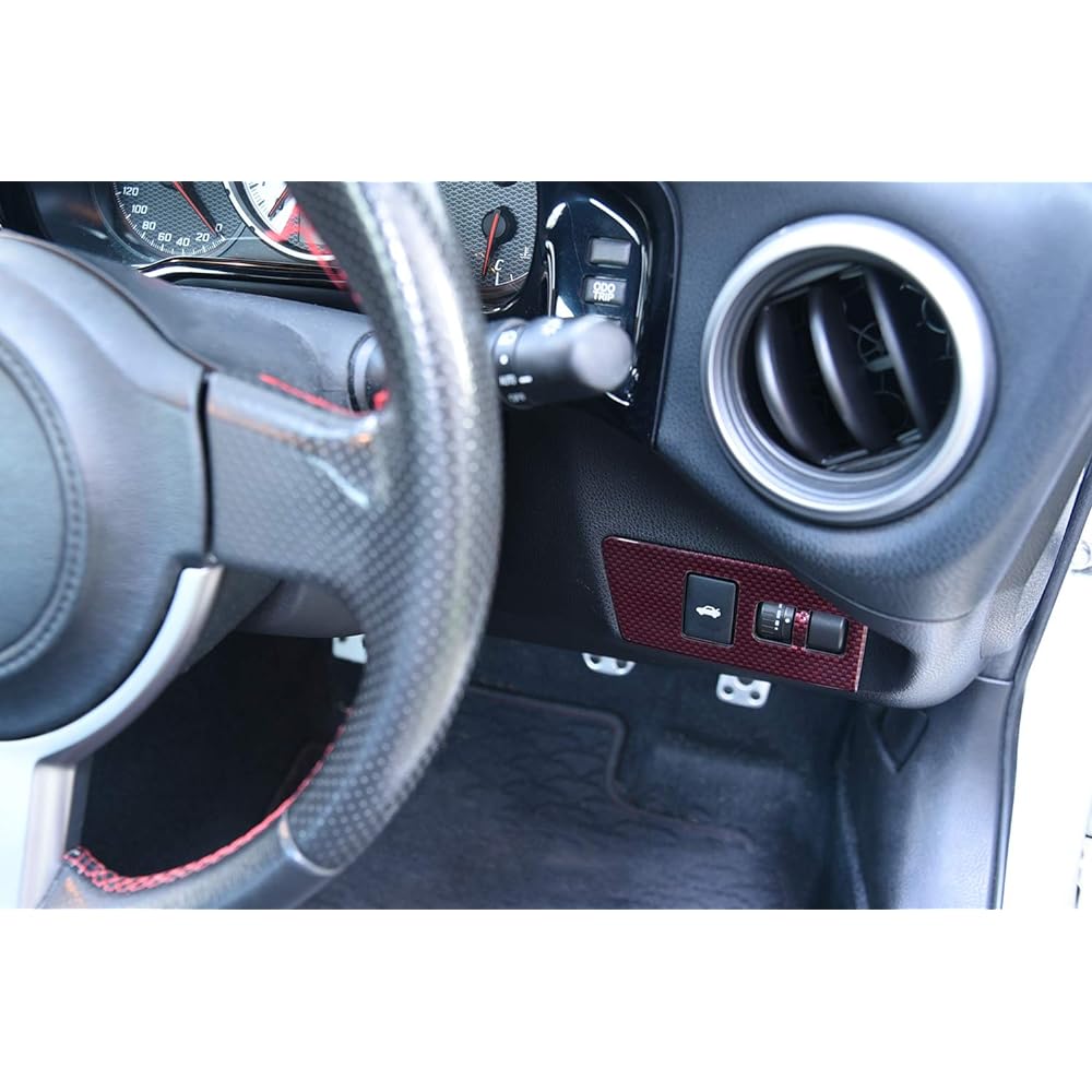 SecondStage Toyota 86 ZN6 Early/Late Instrument Panel Under Panel Red Carbon Style T446D1R