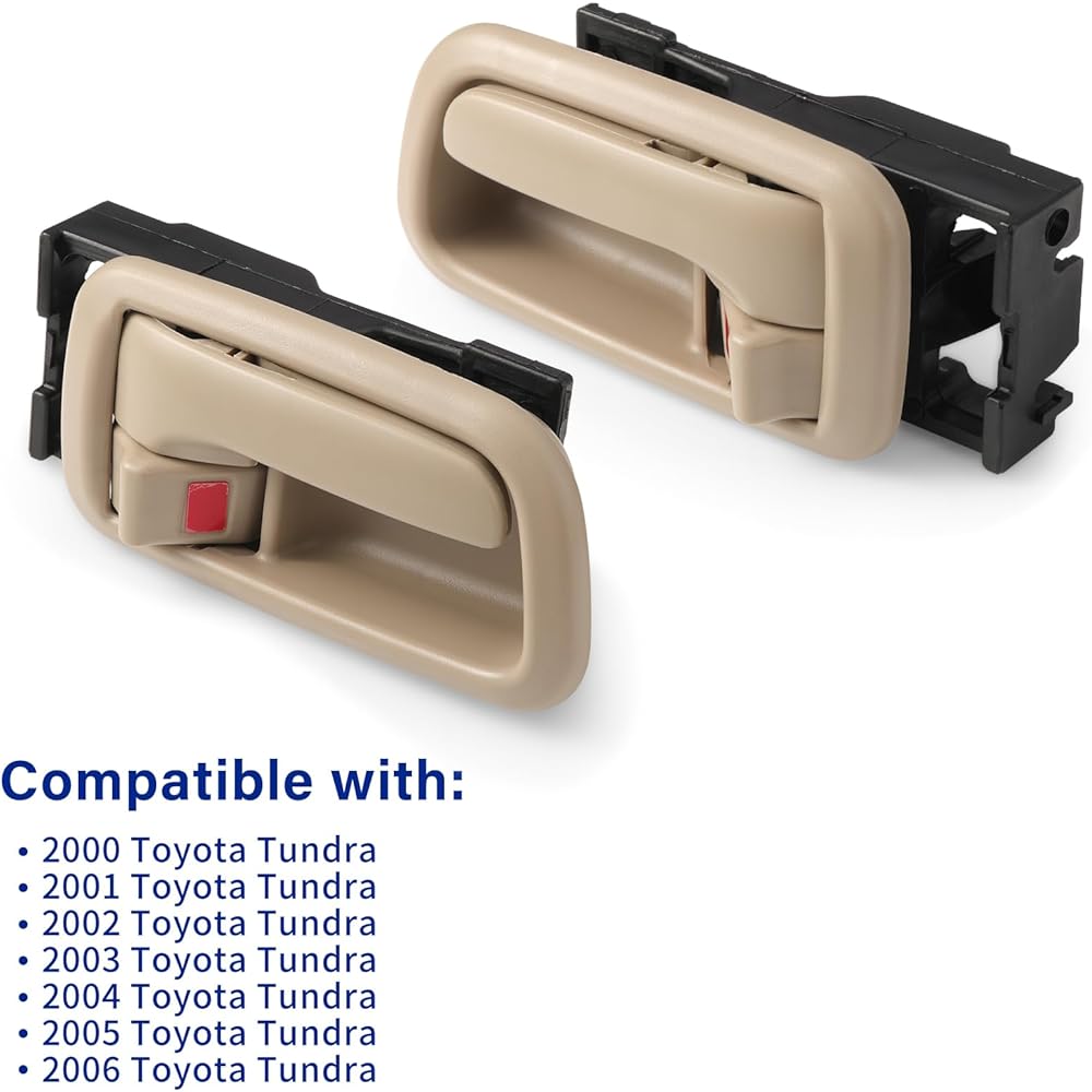 LCYOLADA interior door handle with bezel (pair) Beige Front Left Driver & Usuke Hand seat 2000-2006 Toyota Tandra 692060C010B2 69206-010-B2