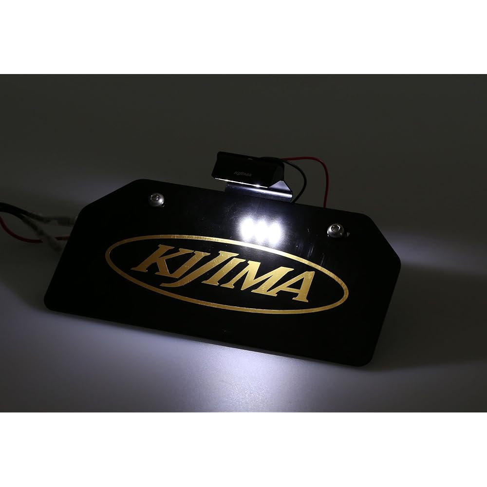 Kijima Motorcycle License Lamp Number Light Type 2 White LED with Stay 217-6148