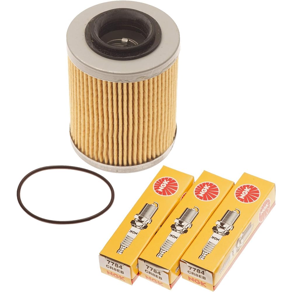 SEA Doo Spark 900 Oil Filter O -Ring & NGK Spark Plug Kit 420956123 CR8EB