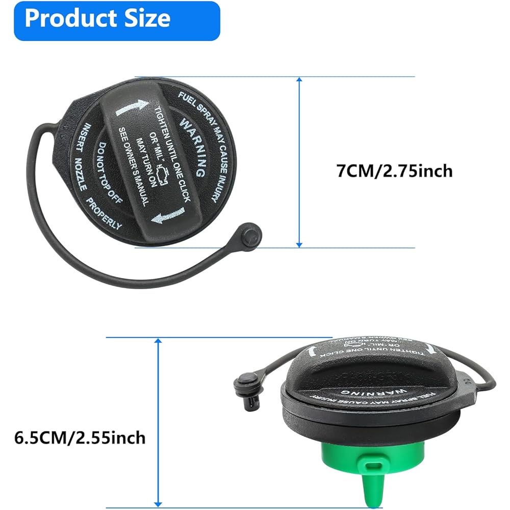 Gas cap, fuel cap 5C0201550T, 5Q0201550L Volkswagen --2015-2019 VW GOLF SPORTWAGEN VW GOLF R, 2015-2020 VW GTI VW GOLF 2017-2019 VW GOLF ALLTRACK, 2011-202 0 Compatible with VW Jetta 8-202 0 Volkswagen.