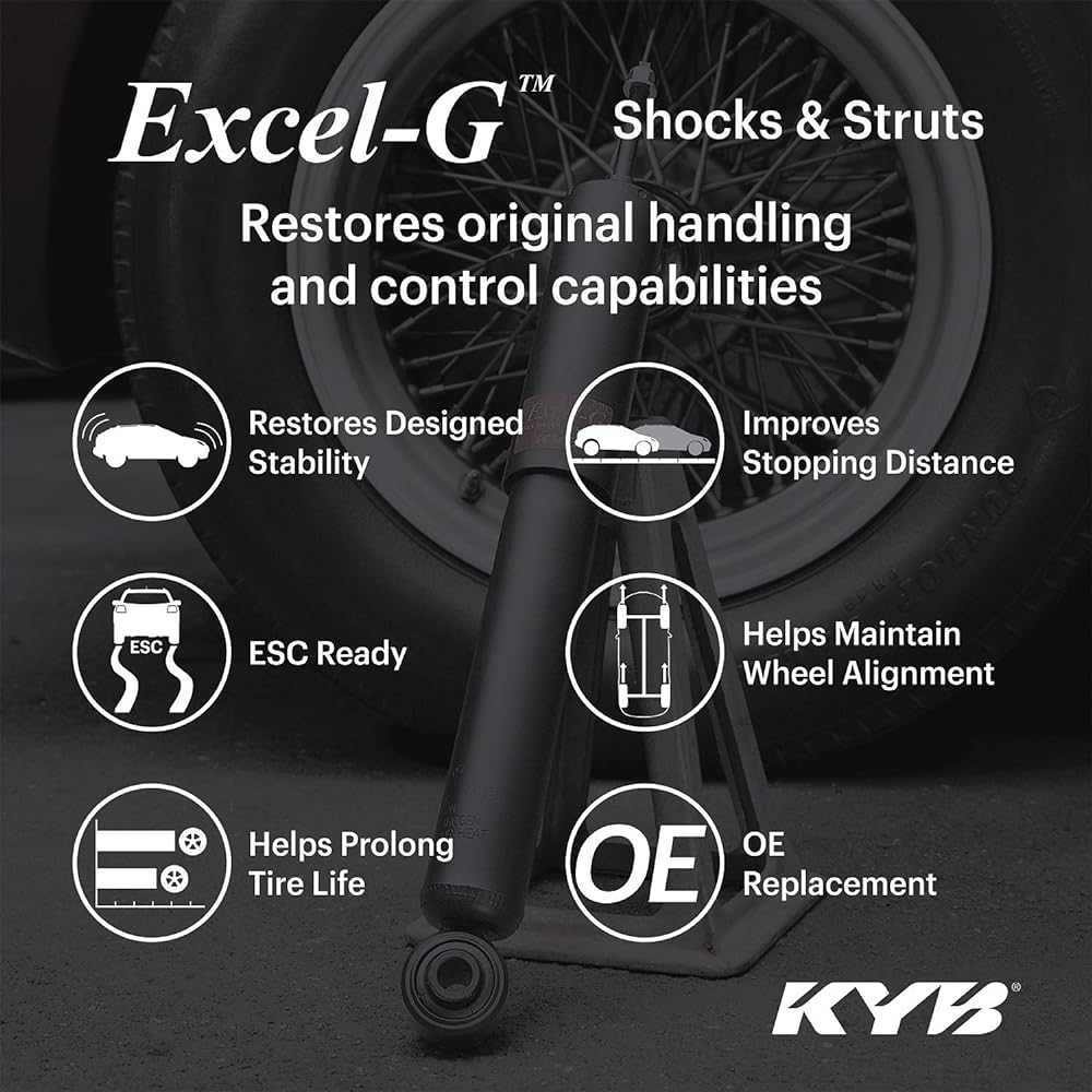 KYB 334195 Excel-G gastrat black silver