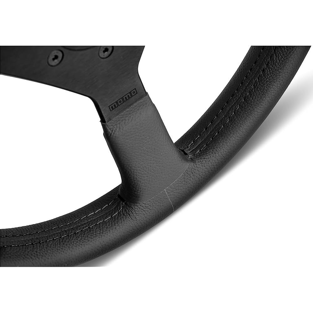 MOMO MOTORSPORT Monte Carlo Street Handle Black Stitch Leather 350mm -MCL35BK1B