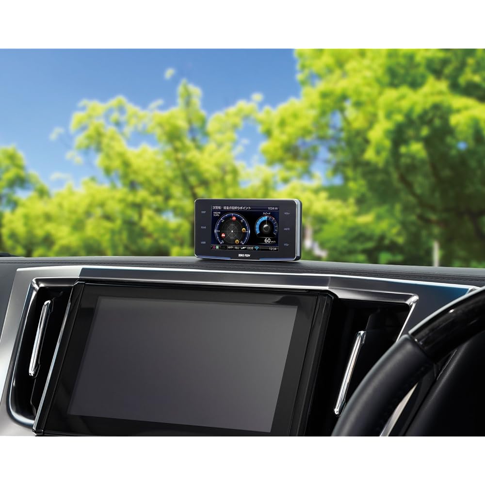 Comtech Radar Detector ZERO 703V Free Data Update Compatible with Mobile Orbis/Small Orbis/Zone 30 OBD2 Connection GPS Meter Function Drive Recorder Cooperation