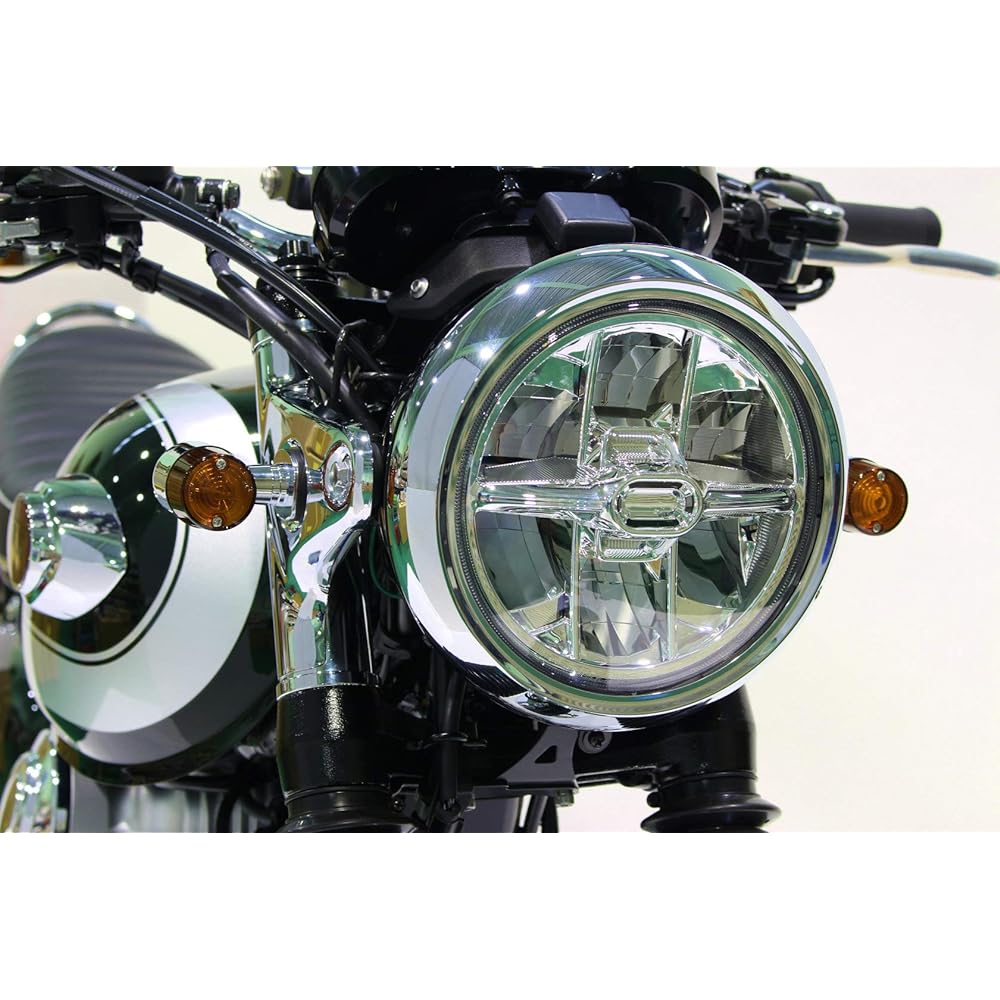 POSH Motorcycle Supplies Turn Signal Kit 71 Type Turn Signal Kit W800 (Compatible with 2020 Model) Plated Body/Orange Lens 043191-53