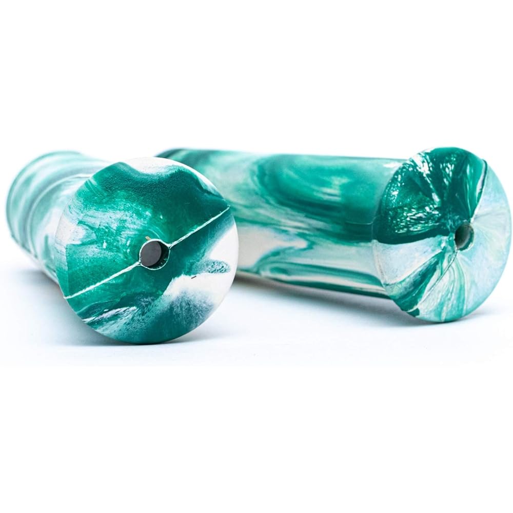Marble grip white green for Harley 1 inch nice motorcycle