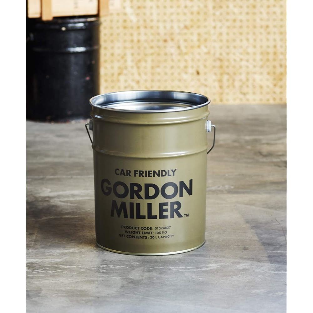 GORDON MILLER Pail Can Stool 20L Chair Stacking Outdoor Camping Storage Car Wash Trash Can Cushion Lid Stand Khaki 1524827