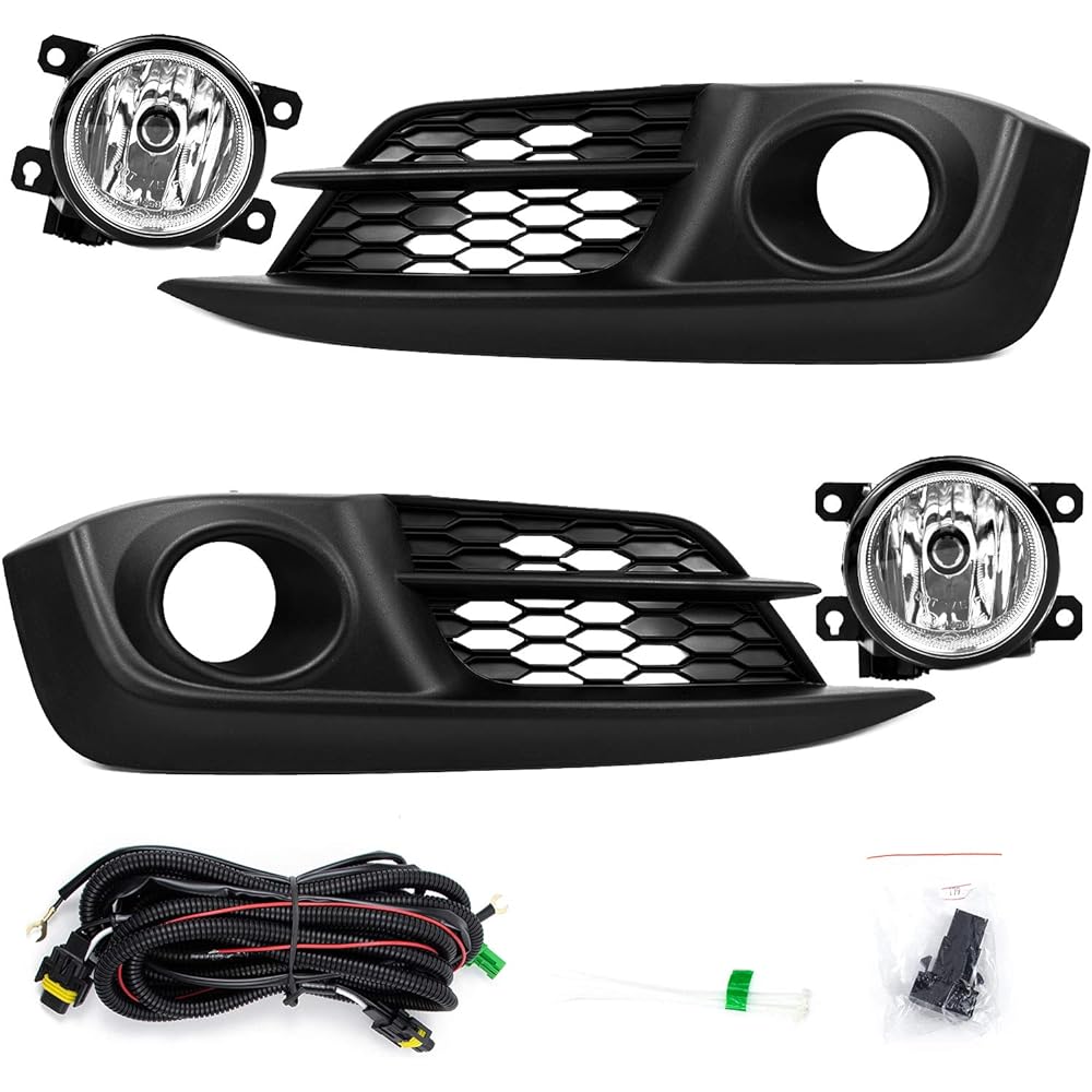 RP Remarkable Power FL7054 2016-2017 Civic EX Clear Front Pair Fog Light Bumper Lump Set