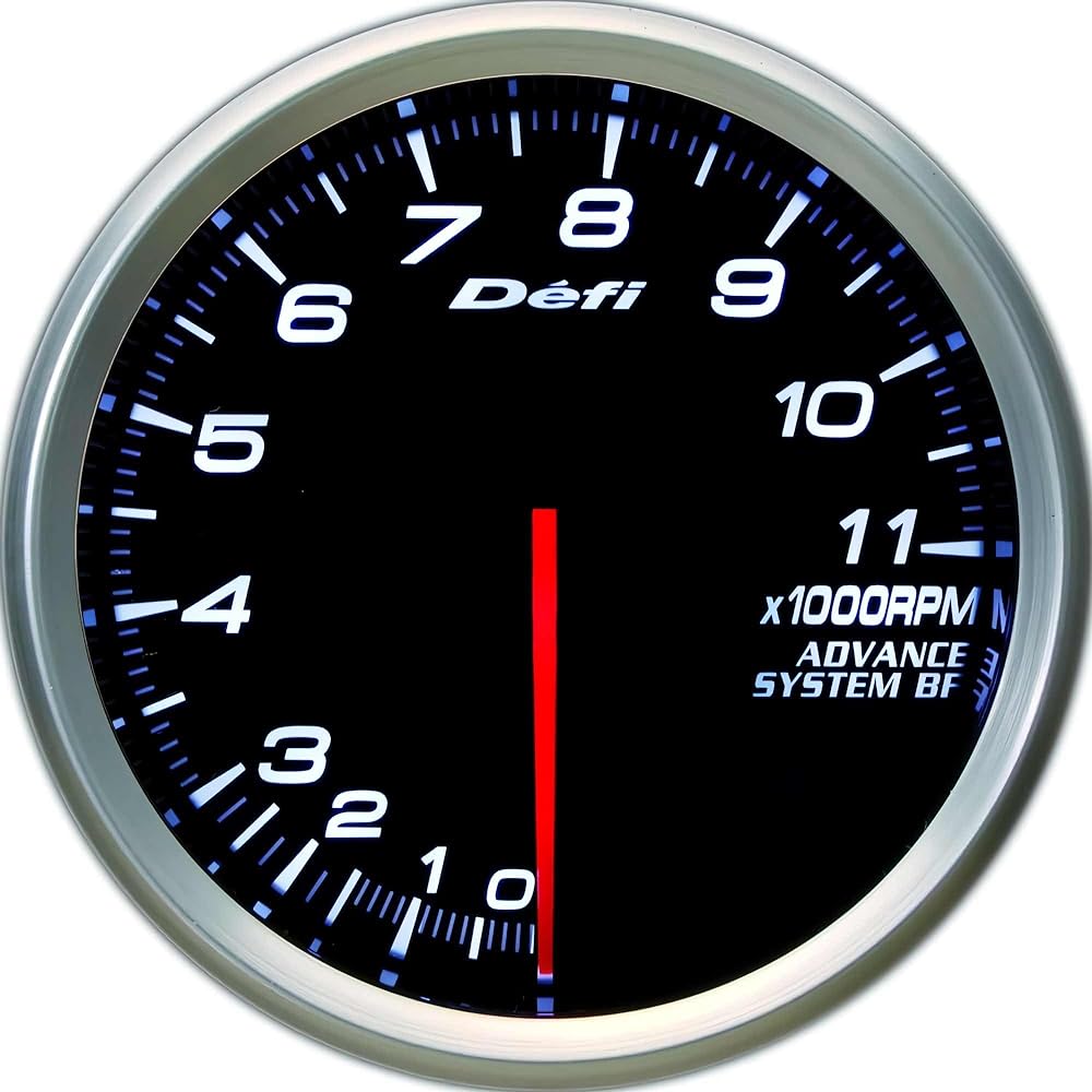 Nippon Seiki Defi Meter, Defi-Link ADVANCE BF, Tachometer, 80 ? 11,000 rpm, White DF11001