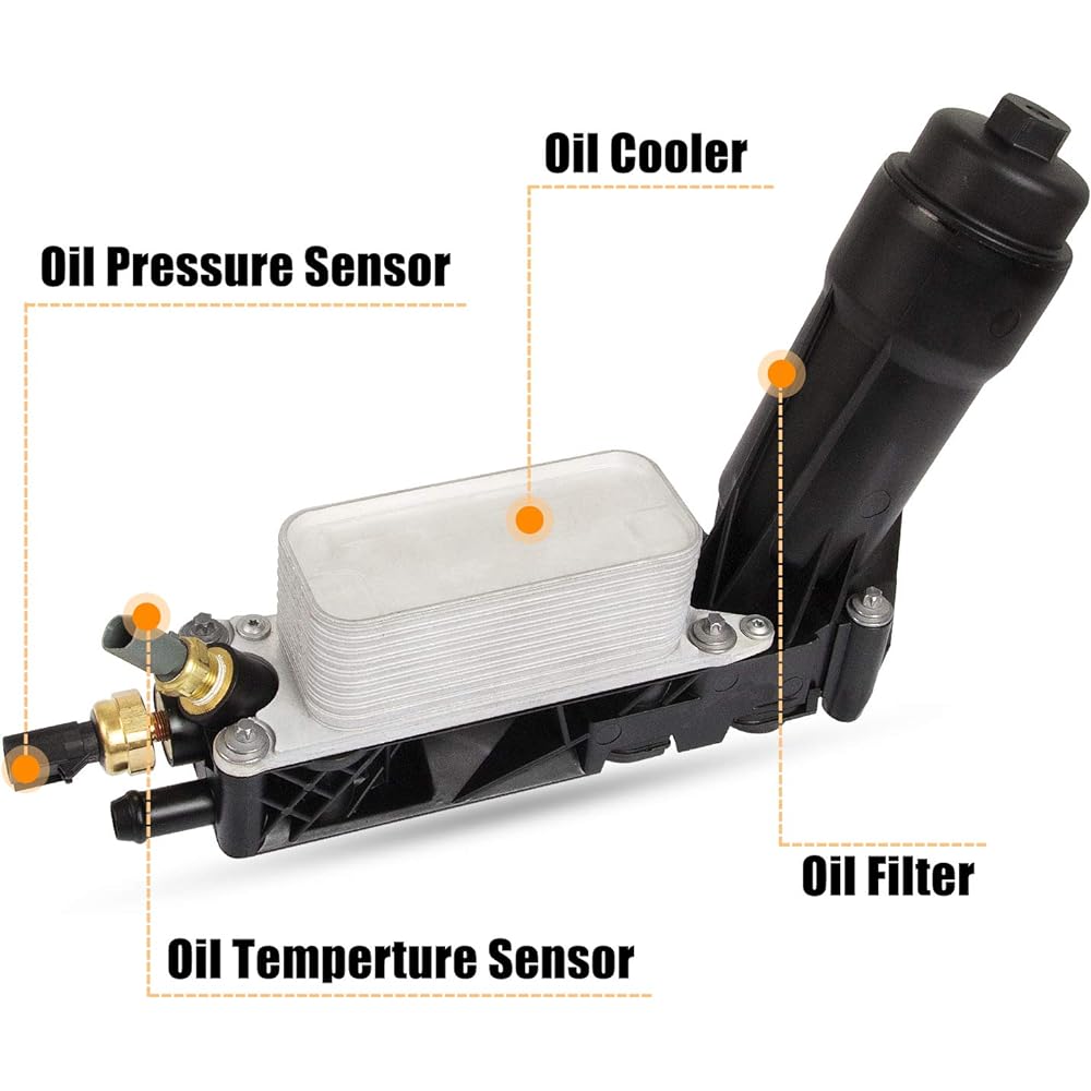 2011 2012 2012 Crysler Dodge Jeep 3.6L V6 Oil Filter Adapter Housing Assembly 5184294AE Black F-RZ064