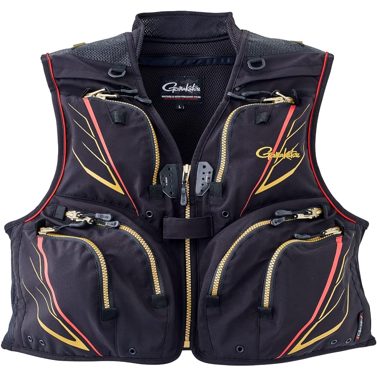 Gamakatsu Half Mesh Vest GM2327 Black LL