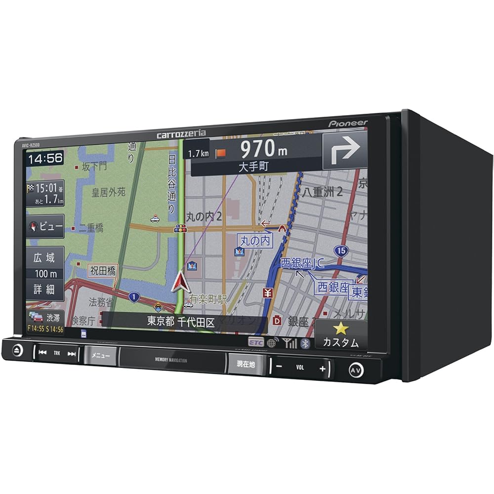 Pioneer Car Navigation AVIC-RZ500 7 inch 2D (180mm) RakuNavi One Seg DVD CD Bluetooth SD USB Carrozzeria
