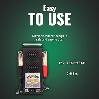 BATTERY Tender Battery Road Tester 100 Ampered 12 Bolt / 50 Ampires 6 Bolt Battery Tester -6V and 12V battery battery load tester -Confirm the battery health checker, starter motor dowl -026-0020