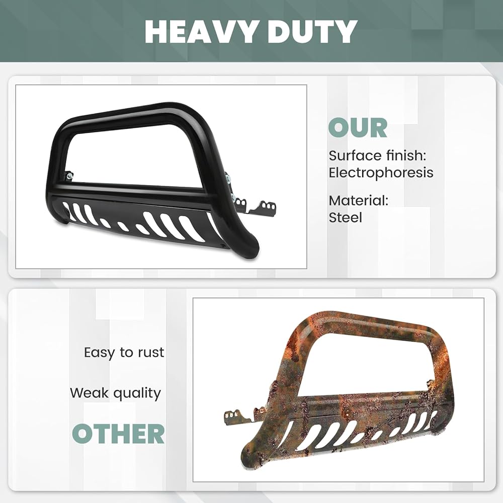 HECASA Brewer 2007-2018 Chevrolet Silverado 1500/GMC Sierra 1500 2007-2020 Sabban 1500/Taho Cadillac Escaled Abalantic GMC Yukon Front Bumper Grill Brushigard