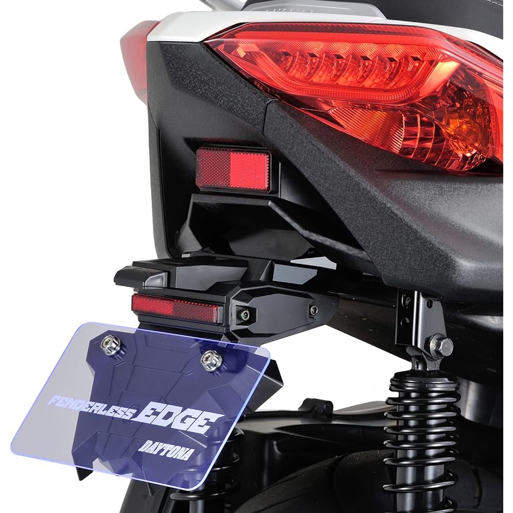 Daytona Motorcycle Fenderless X-MAX (18-20) LED License Lamp & Reflector Included Fenderless EDGE 25713 Black
