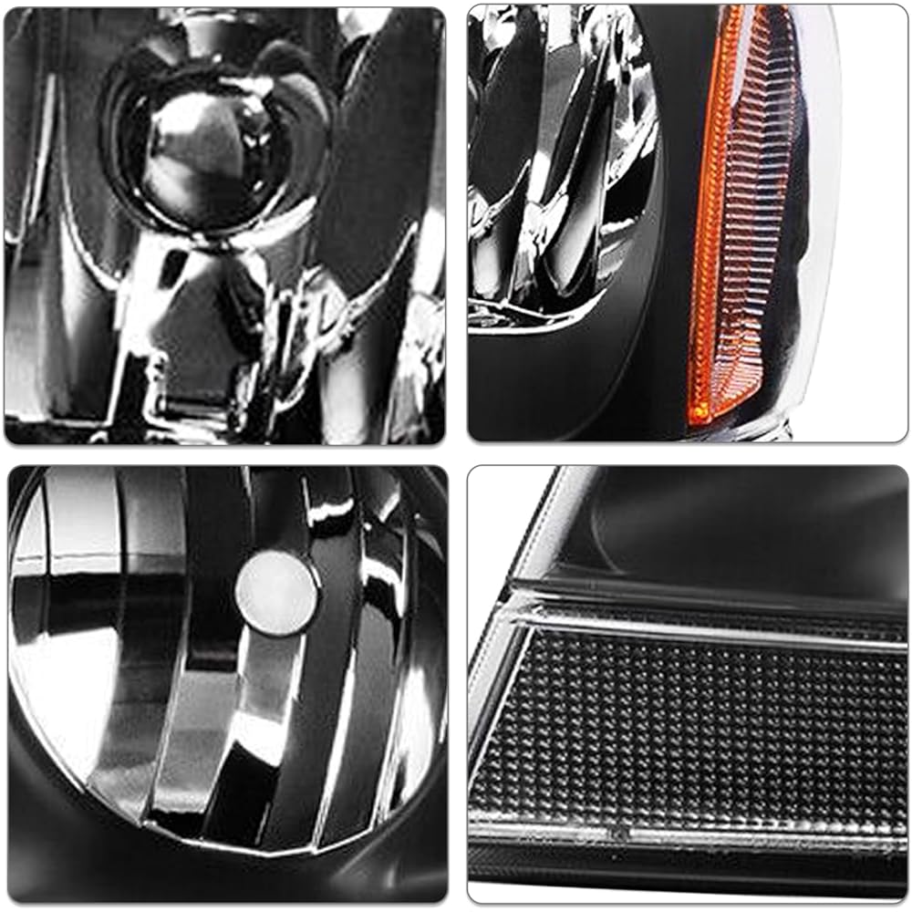 Headlight Acembretet 1999-2004 JEEP GRAND CHEROKEE Shield Black headlamp replacement passenger seat and driver's front front light (black)