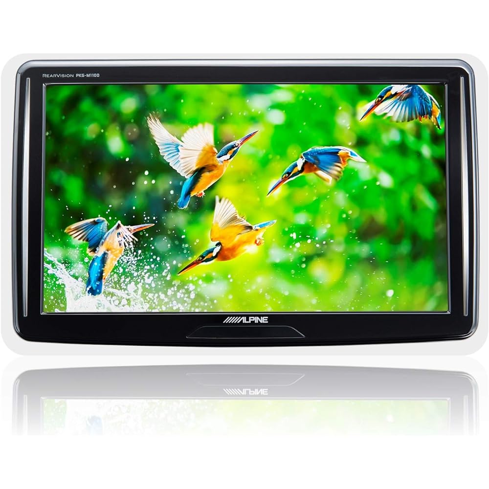 ALPINE Slim Rear Vision 11 Type WVGA Seat Back Mounted Type PKG-SB1100