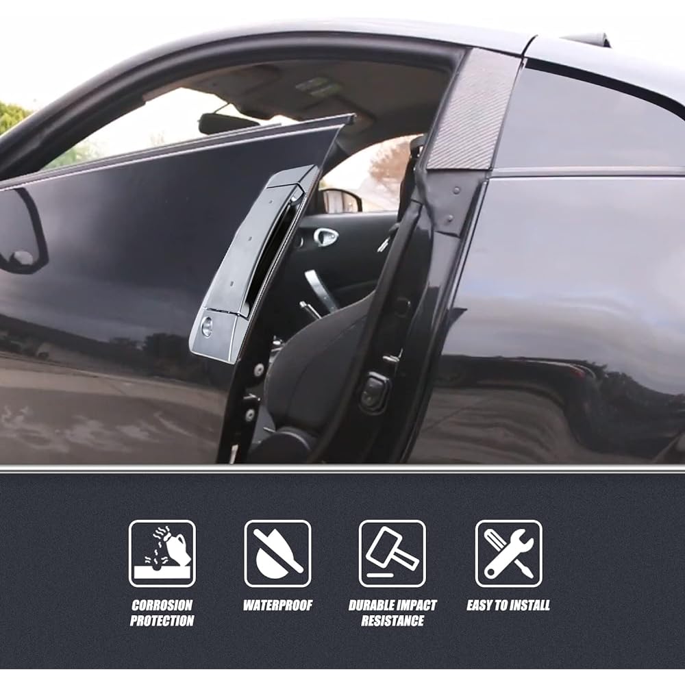 WZTepeng Left driver and right-handed seat side exterior door handle kit pair replacement for pair replacement 2003-2009 Nissan 350Z exchange 80607-CD41E 80606-CD01E 80607-CD40B 80607-CD40E Silver