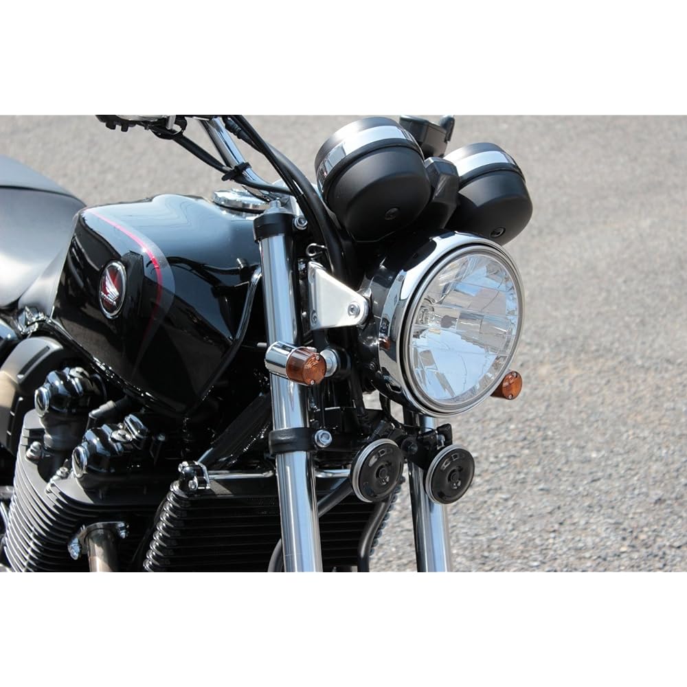 POSH Motorcycle Supplies Turn Signal Kit Super Bike Mini Type Plated Body/Orange Lens CB1100 CB1100EX 2014~2015 051532-33