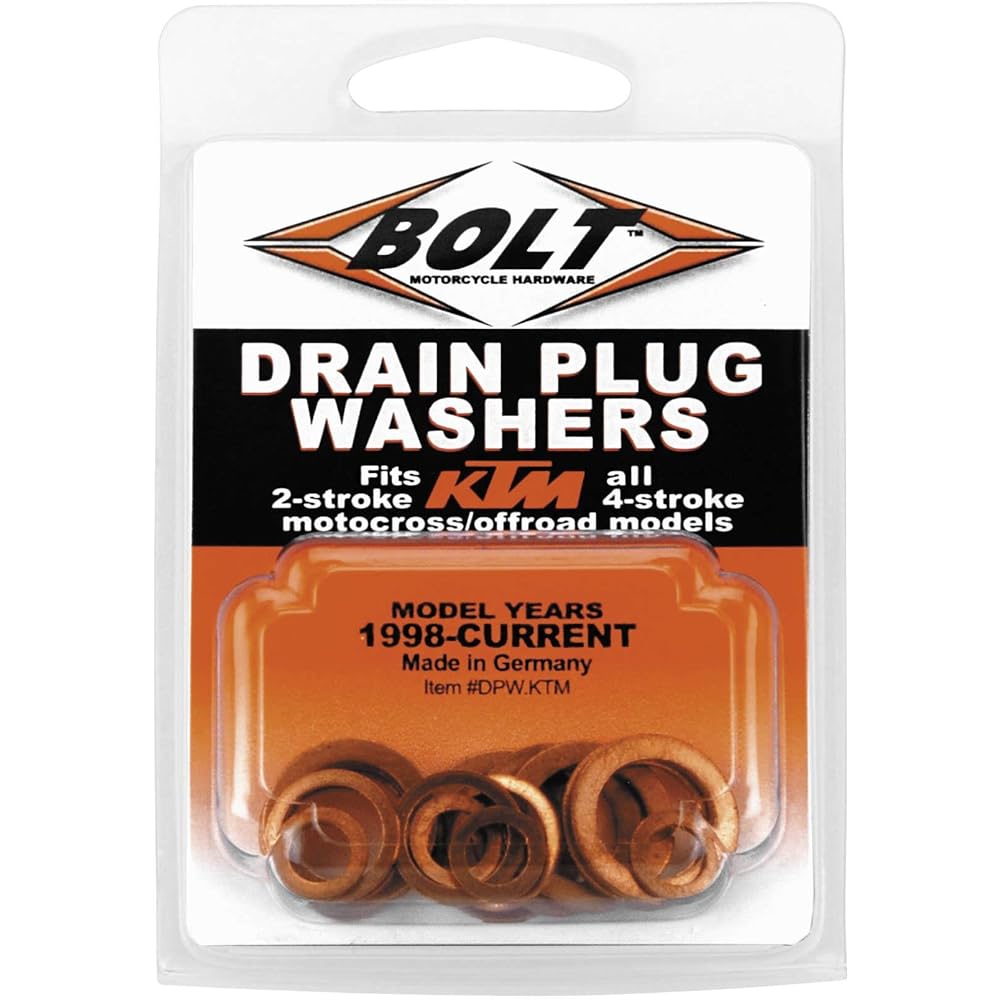 Bolt MC Hardware Copper DRAIN PLUG Card Set DPWKTM
