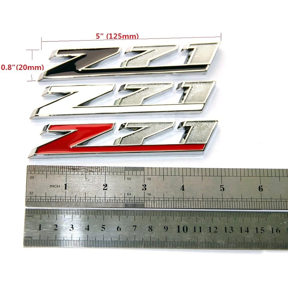 YOAOO ® 2 X OEM Chrome Red Z71 EMBLEMS for GMC Chevrolet Silverado Sierra Tahoe Suburban Red