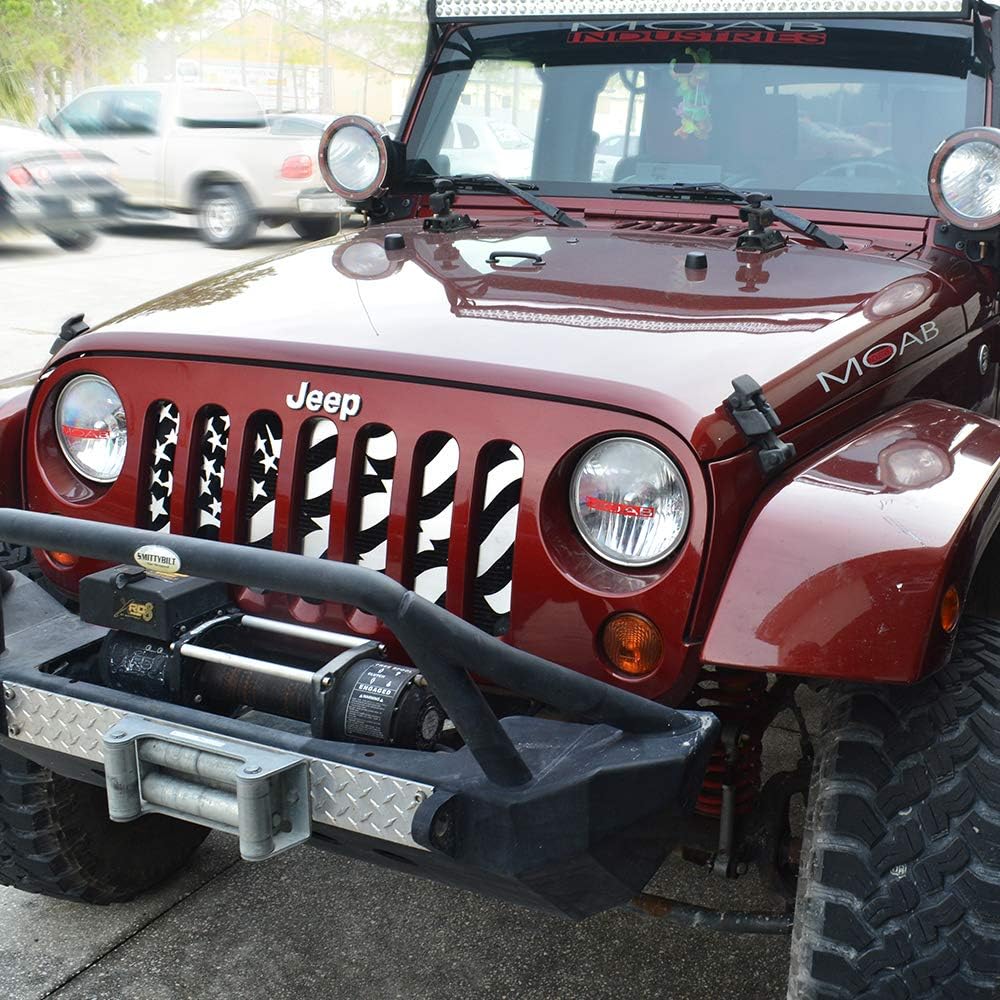 Front Grill Insert 2007-2018 JEEP WRANGLER JK --A America Flag Style