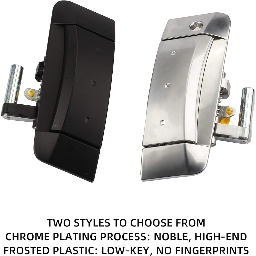 DASBECAN 1 Pair left driver and right-handed seat side external door handle kit replacement Nissan 350Z 2003-2009 Replacement # 80607-CD41E 80607-CD400 (black)