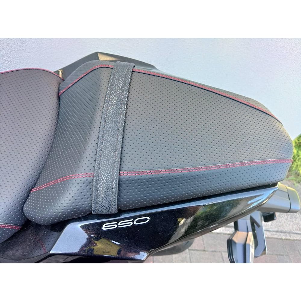 ■Ninja 650 (17-) Z650/ABS (17-) Domestic product Thick embossed fabric (green stitch) Custom seat cover front and rear set (red stitch)