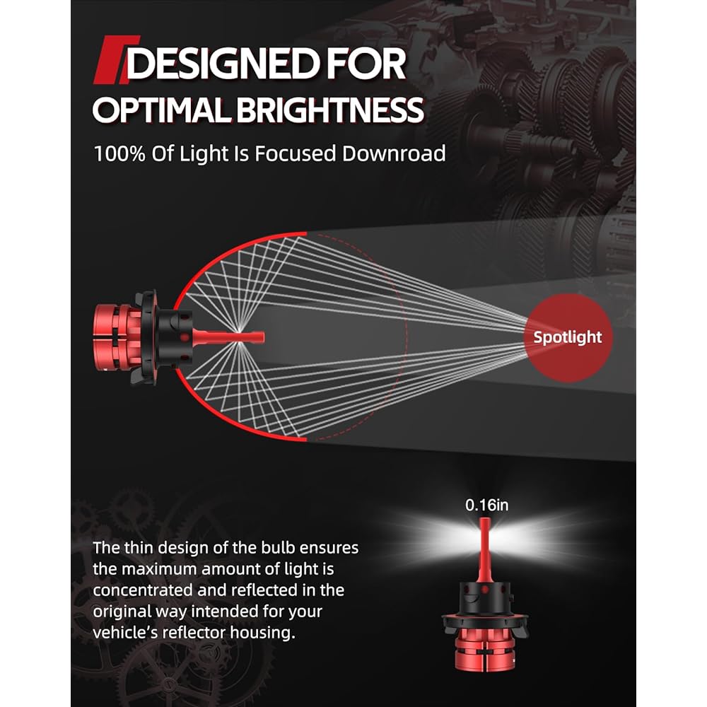 TORCHBEAM H13 LED headlight vehicle inspection compatible