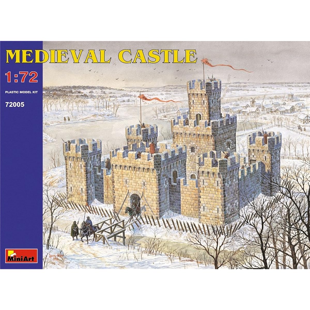 Miniart 1/72 Medieval Castle Plastic Model MA72005