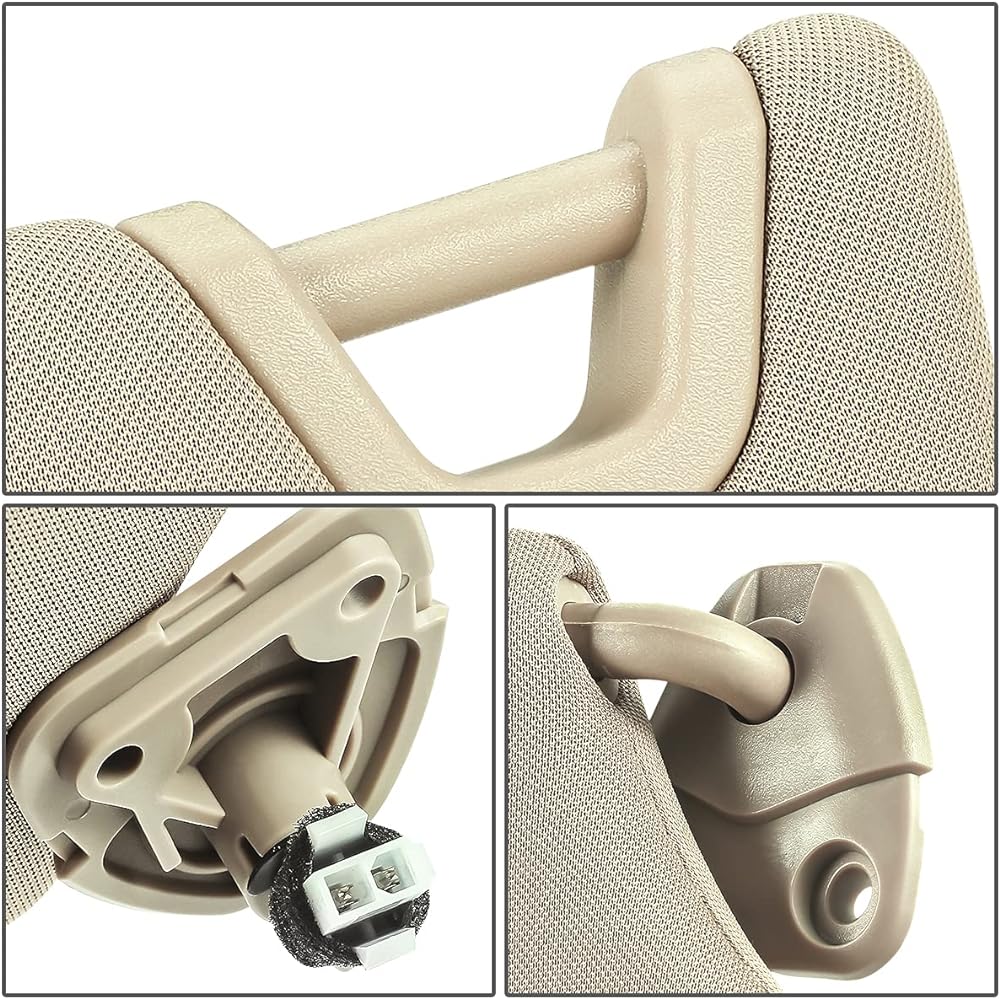 DNA MOTORING ZTL-Y-0247 Left driver seat side sun visor 2013-2018 Altima with light-compatible beige/tongue