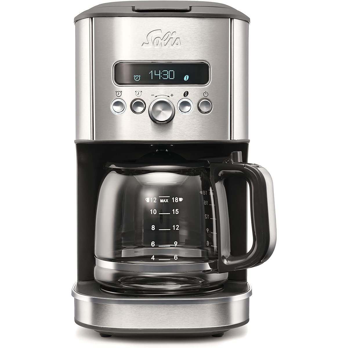 Solis Aroma Brewer 18 cup drip coffee maker silver SK1021 – Mega Shop Japan