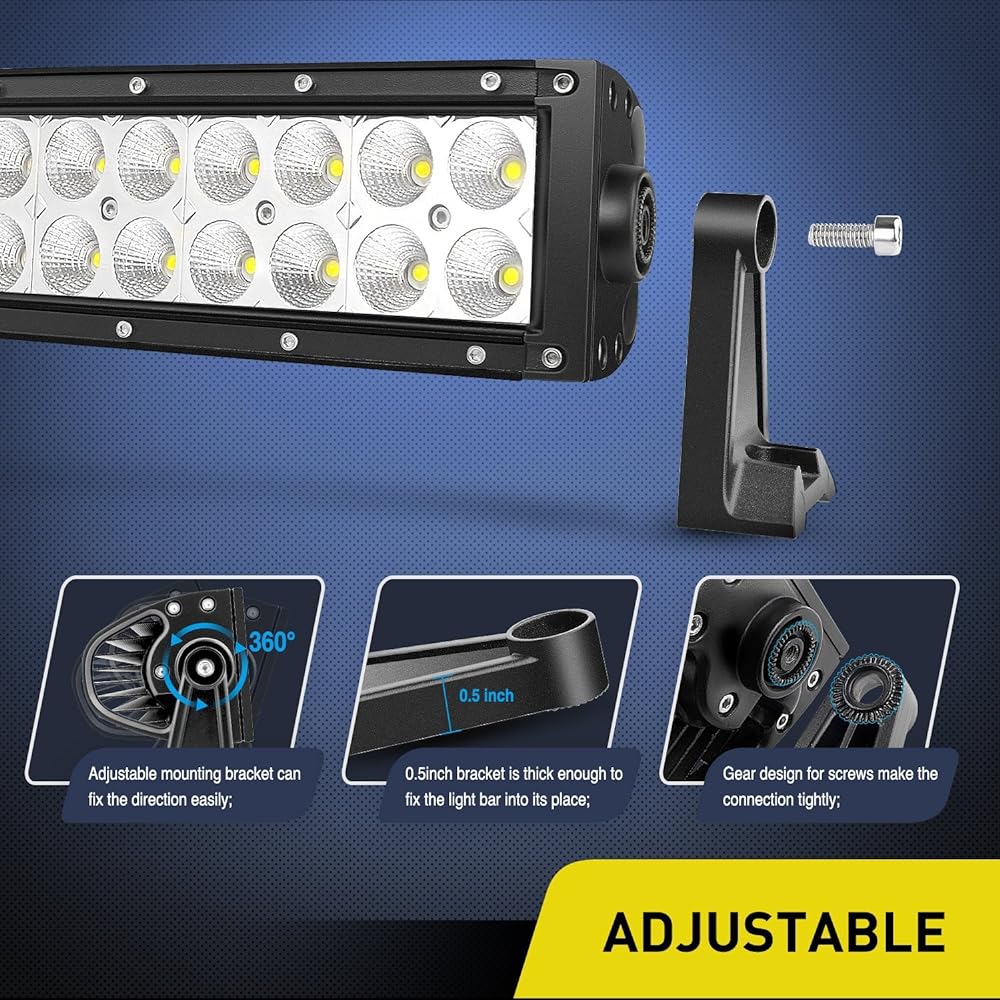 Nilight LED Light Bar 52 Inch 300W Curved LED Work Light Spot Flood Combo Driving Light Fog Lamp LED Off-Road Light Track 4x4 Tundra Chevrolet, 2 Year Warranty