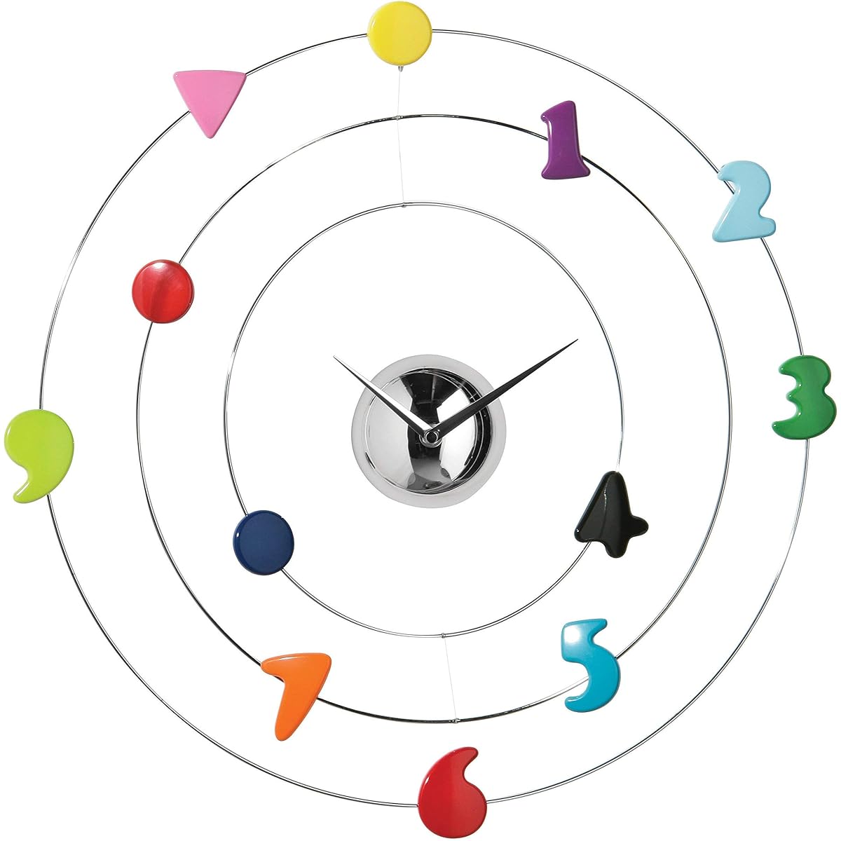 Premier Multi Color Number Wall Clock Multi 2200475