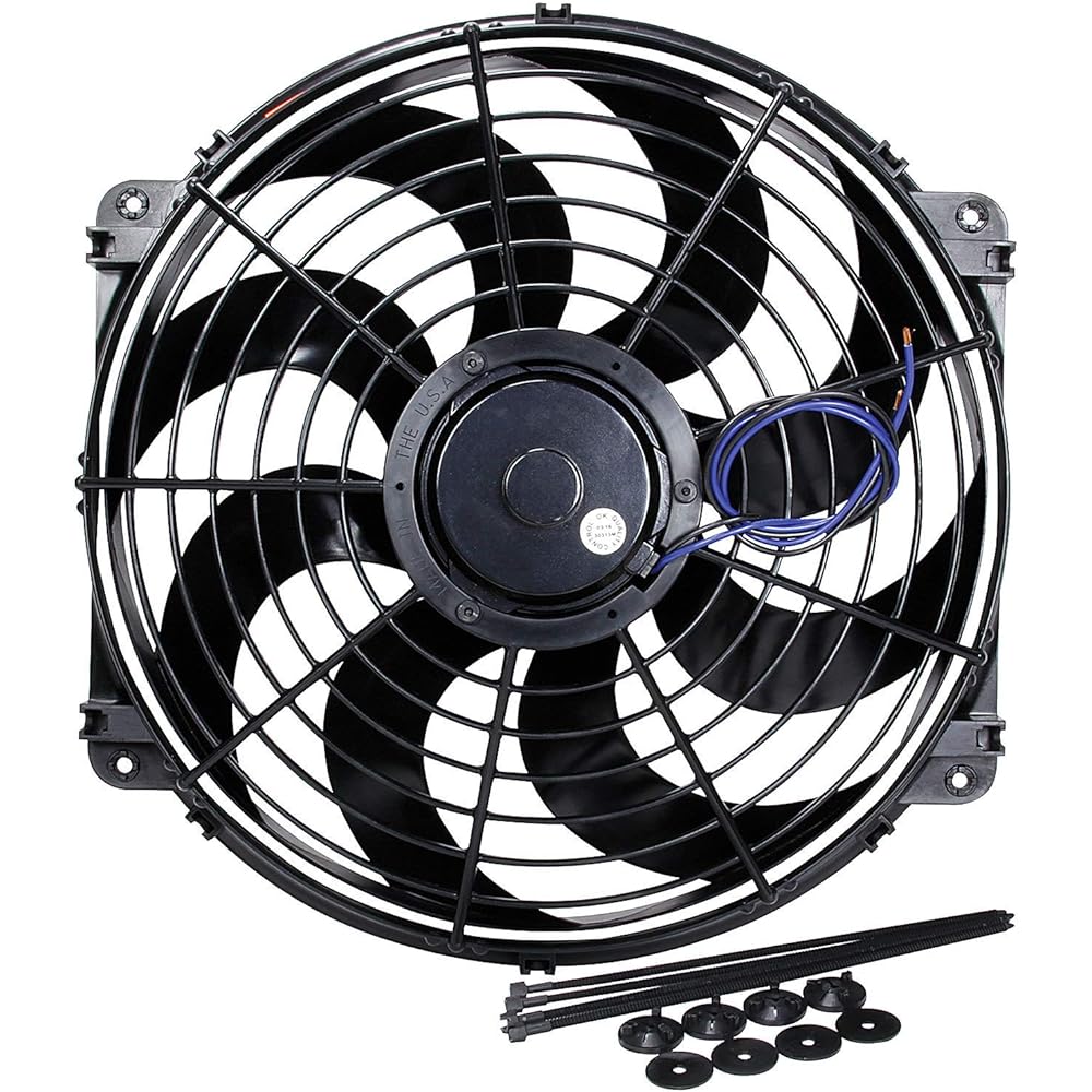 ALLSTAR ALL30070 Black diameter 10 inch 775 CFM rated electric radiator fan kit