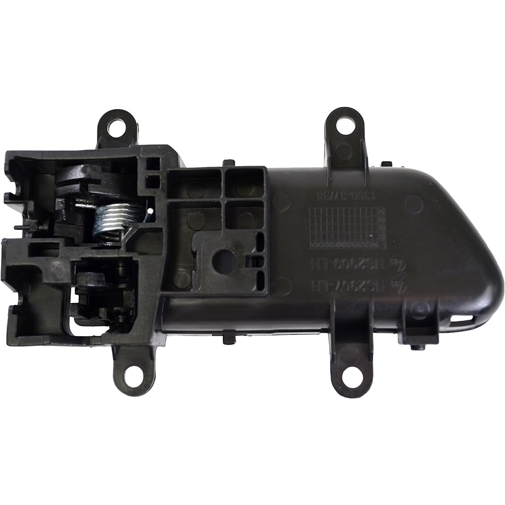 PT Auto Warehouse Ni-2907A-LH Inner door handle silver insert lever with black housing side side side