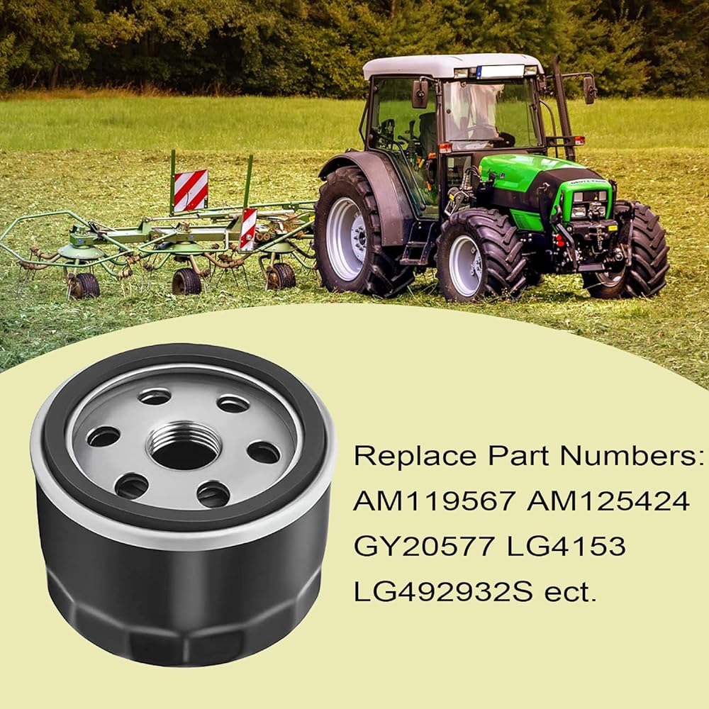 Mpsichia AM125424 Oil Filter John DEERE 696854 492932S 492932 695396 GY20577 492056 842921 Kawasaki 49065-7007 LG492932S for AM11956 799 7 532 Tar oil filter (1 piece)