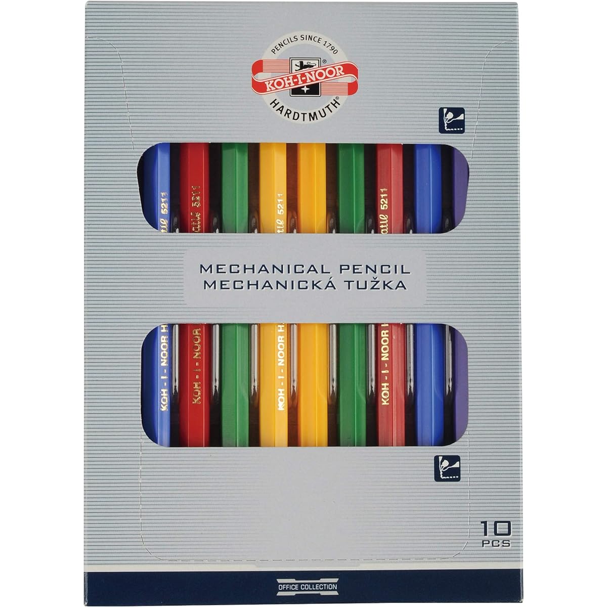 Kohinoor Core Holder 2mm 10 pieces Yellow, Black, Green, Purple, Red 520601
