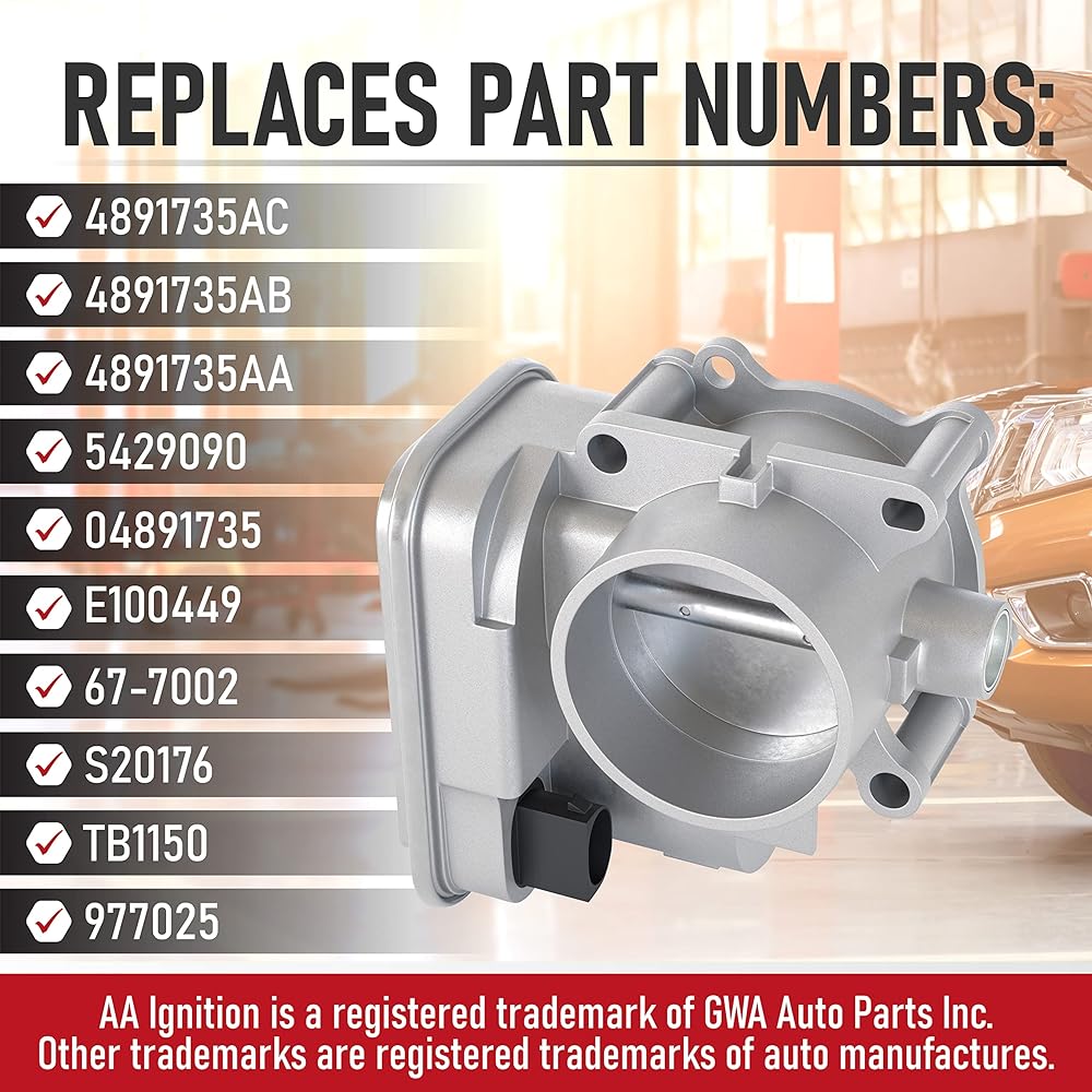 Electronic throttle body -Klysler, jeep, dodge 2.0L, 2.4L -200, saver, avengers, caliber, journey, compass, and patriot -04891735ac, 977025, 4891735AD -2007-2017 exchange items