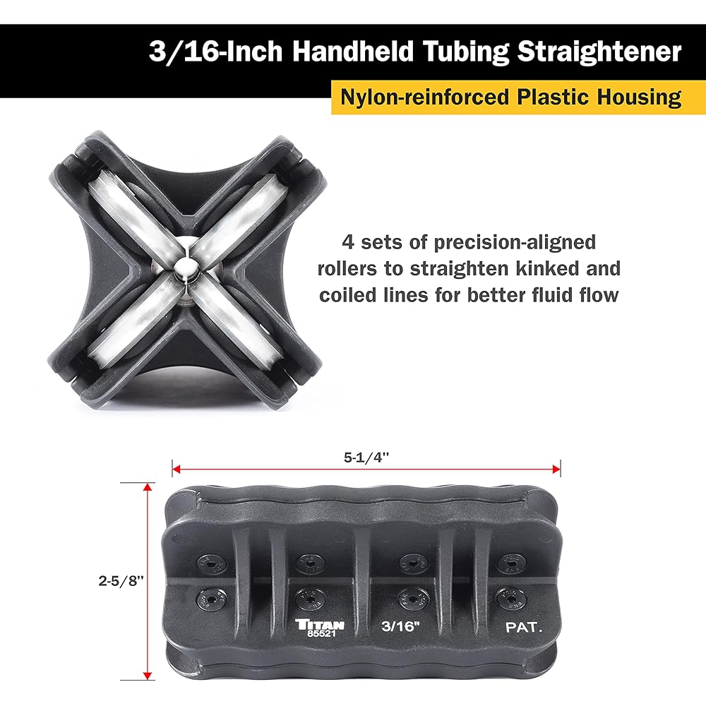 Titan 85521 3/16 Inch hand -held tube straight