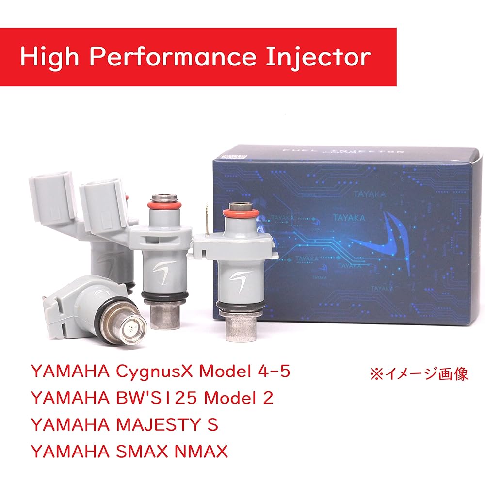TAYAKA High Performance Injector Capacity Selectable 100-260cc Compatible with Yamaha Cygnus X Type 4-5 BW'S125 Type 2 Majesty S SMAX NMAX (-2016) B 130cc