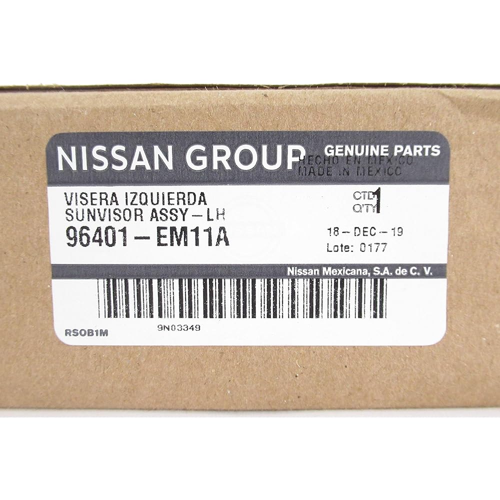 Genuine NISSAN 96401-EM11 a sunvisor asser