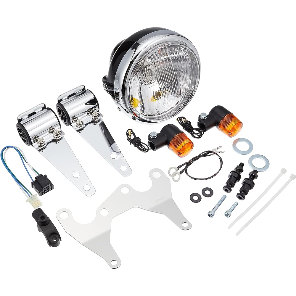 Kitaco NS-1 810-1082210 Round Mini Turn Signal/Headlamp Included Naked Kit