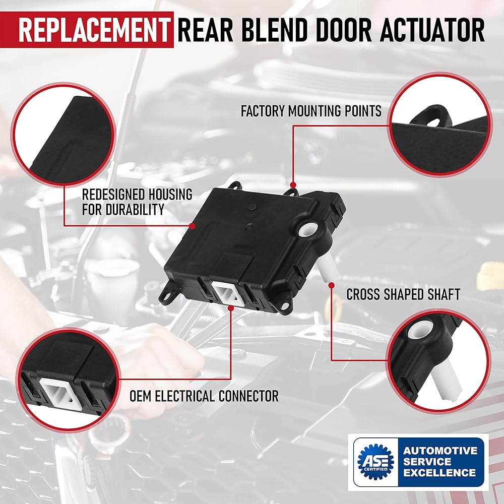 Rear Blend Door Actuator -604-213 1L2Z19E616BA YH -1743 -Compatible with Ford, Lincoln, Mercury SUV -Expedic, Explorer, Navigator, Aviator, Supplementary Mode temperature temperature