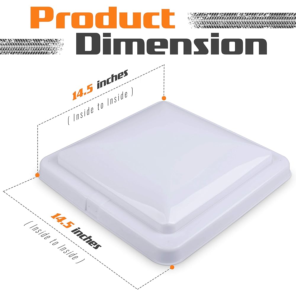 Camp'N 14" Universal RV Trailer Camping Camper Roof Vent Cover - Vent Cover Replacement